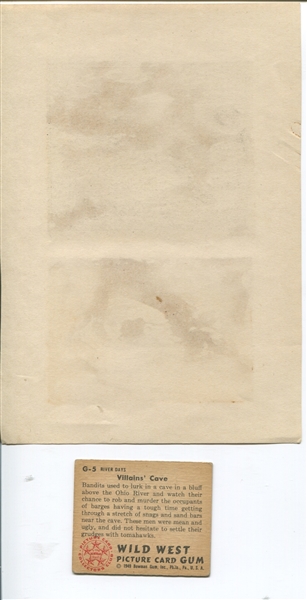 1949 R701-19 Bowman Wild West Gum Original Artwork – Card G-5