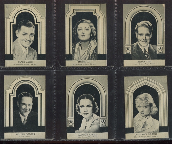 R93-A Movie Stars (Uncut) Lot of (16) Scarce Cards