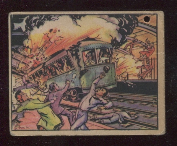 R69 Gum Inc Horrors of Free Pack Card #70 - Subway Blast....