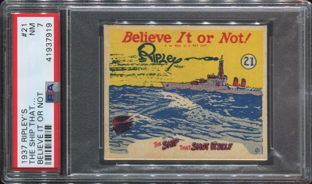 R21 Wolverine Gum Ripley's Believe it or Not #21 The Ship That... PSA7