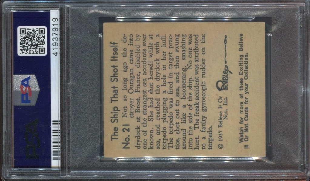 R21 Wolverine Gum Ripley's Believe it or Not #21 The Ship That... PSA7