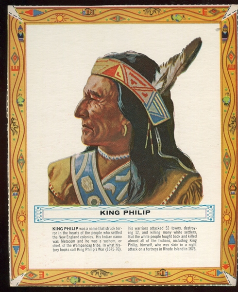 1960's Kellogg's Cereal Panels Men of the West and Famous Indians