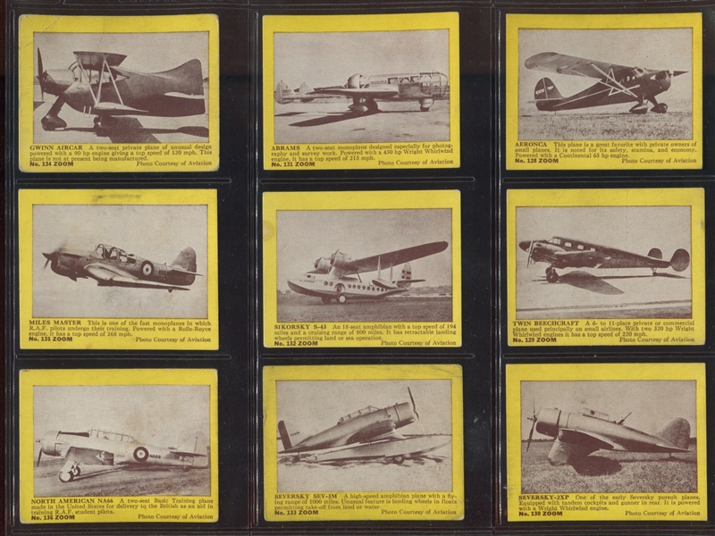 R177-3 Gum Products Zoom Planes Near Set Yellow Borders (96/100)