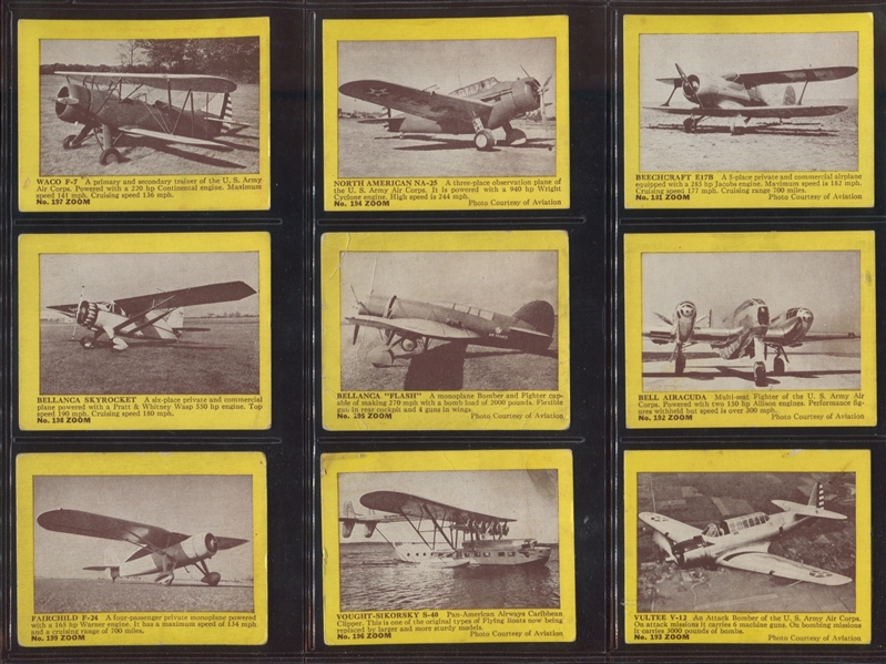 R177-3 Gum Products Zoom Planes Near Set Yellow Borders (96/100)