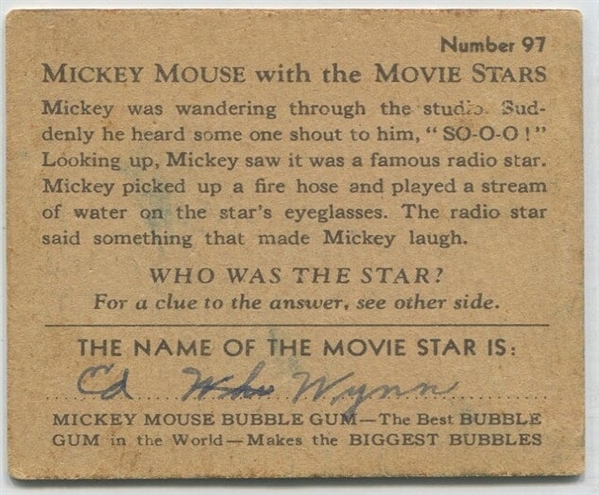 R90 Mickey Mouse and the Movie Stars #97 - Ed Wynn
