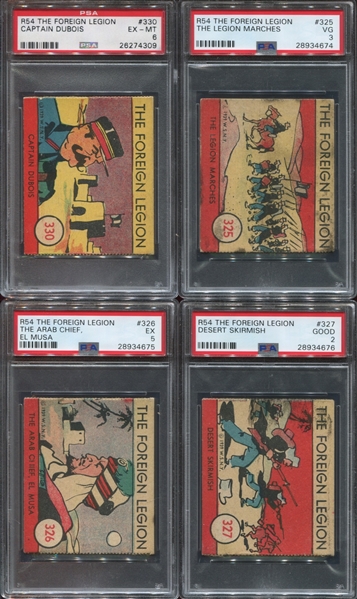 R54 Foreign Legion PSA-Graded Lot of (25) Cards