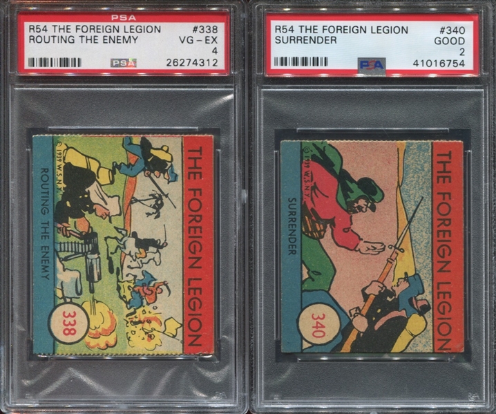 R54 Foreign Legion PSA-Graded Lot of (25) Cards