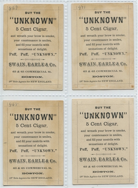 Swain, Earle & Company Set of (6) Trade Cards for Unknown Cigar