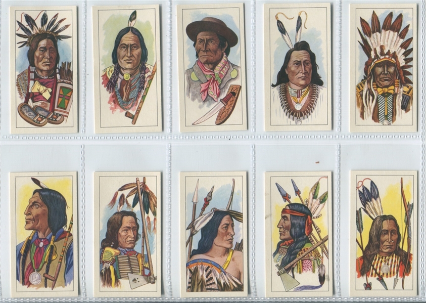 1962 George Payne Tea (UK) American Indian Tribes Complete Set of (25) Cards
