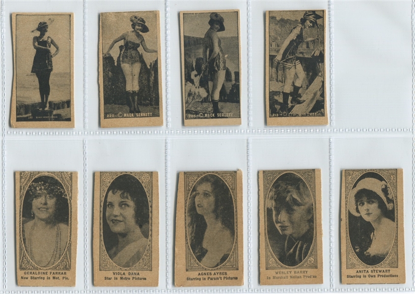 W507 Blank-Backed Actor/Actress Strip Card lot of (32) cards