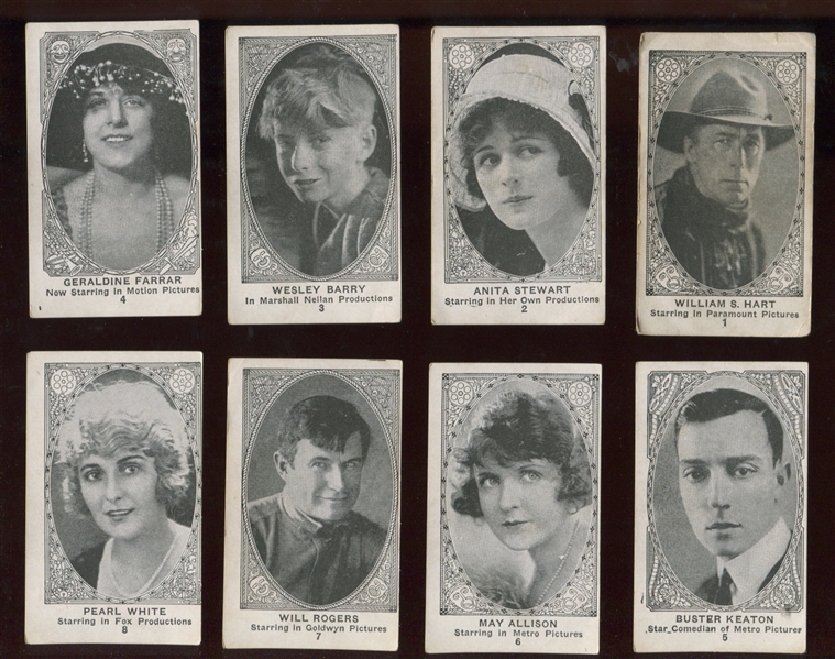 W585 Blank Backed Actor/Actress Strip Card Near Set (115/120) With Original Box