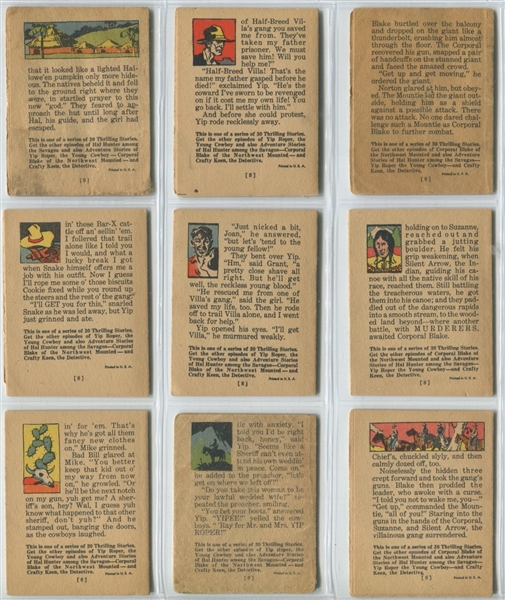 R25 Goudey Gum Thrilling Stories Booklets lot of (19)
