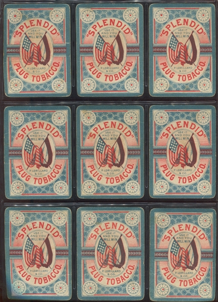 N272 Lorillard Tobacco Splendid Plug Tobacco Playing Card Boxed Set of (53) Cards