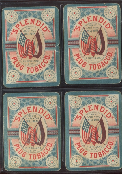N272 Lorillard Tobacco Splendid Plug Tobacco Playing Card Boxed Set of (53) Cards