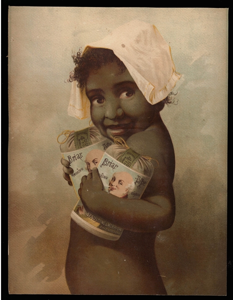 Interesting Spaulding & Merrick Advertising Piece Picturing African American Girl