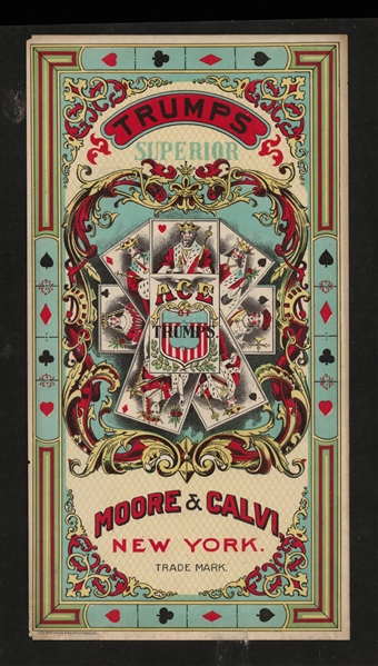 Fantastic Moore & Calvi Advertising Sheet for Playing Cards