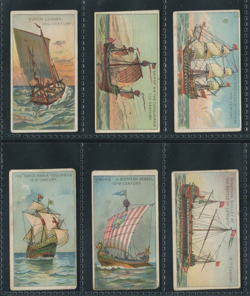 T418 American Tobacco Ships Set A Near Set (16/25) Cards