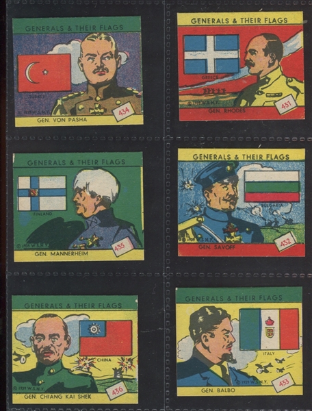 R58 Generals and their Flags Complete Set of (24) Cards