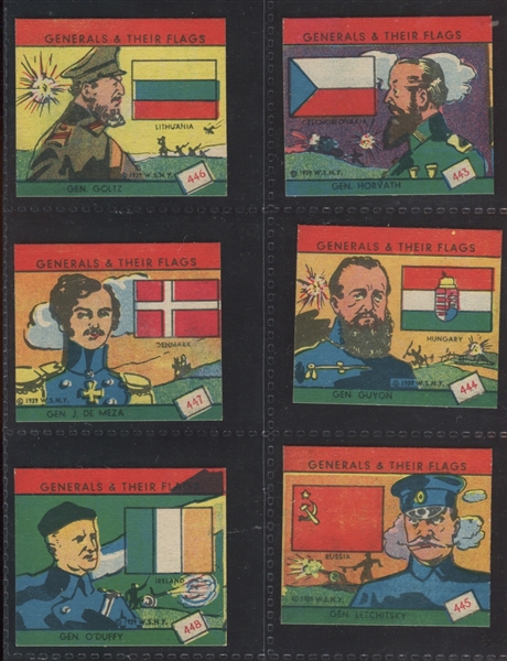 R58 Generals and their Flags Complete Set of (24) Cards