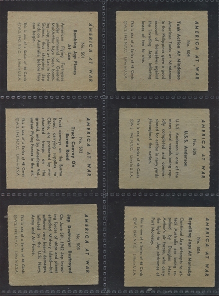 R12 America At War Complete Set of (48) Cards