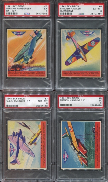 R137 Goudey Sky Birds Complete PSA-Graded Complete Set of (24) Cards