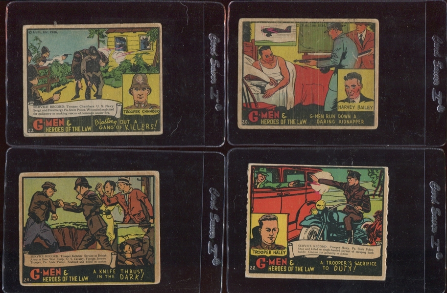 R60 Gum Inc G-Men and the Law Lot of (74) Cards