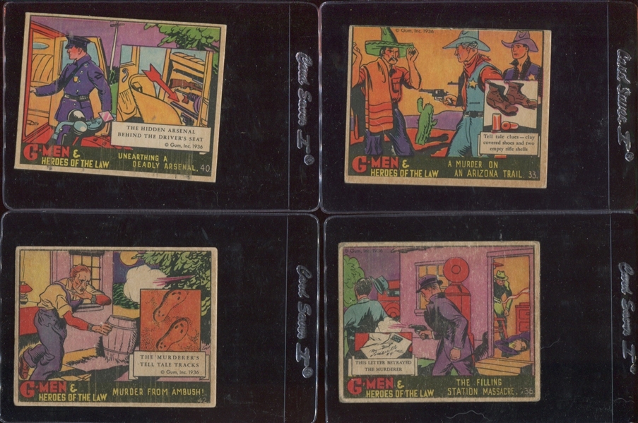 R60 Gum Inc G-Men and the Law Lot of (74) Cards