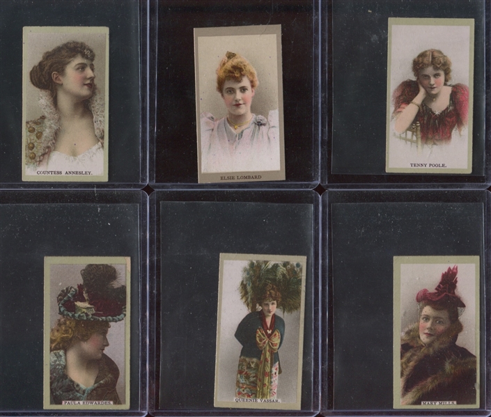 Lot of (6) N213/N214 Kinney Tobacco Actress Cards in Higher Grade