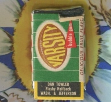 Fantastic early 1950's Greeting Cards Boxed Set with Unopened 1950 Topps Feltback Football Pack on Card