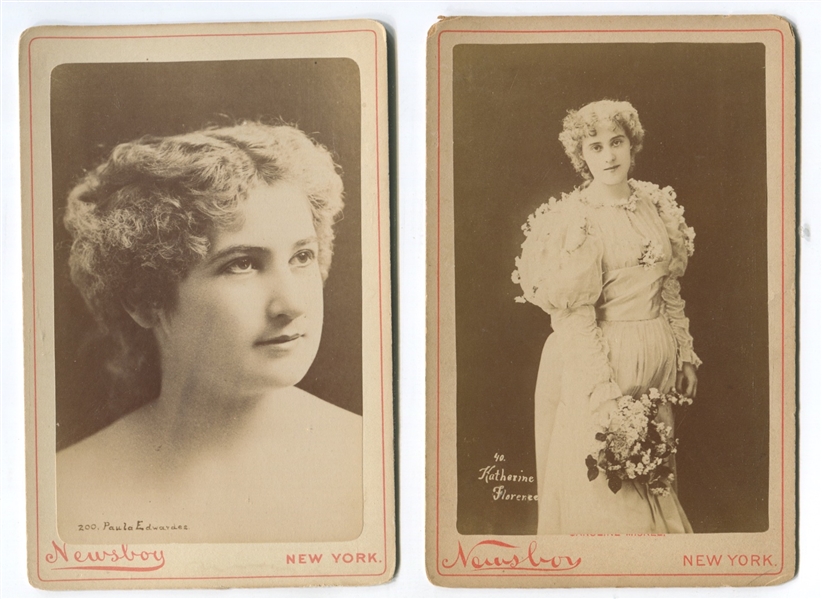 N566 Newsboy Tobacco Actress Cabinet Card Lot of (16)