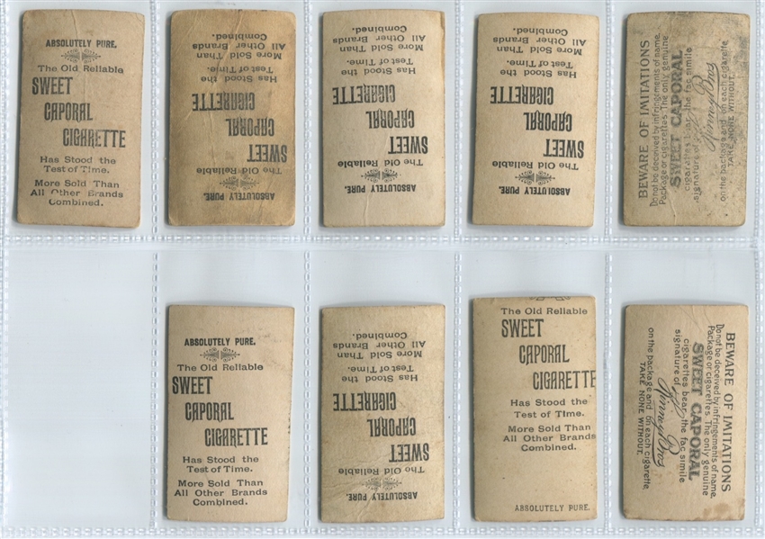 N245 Kinney Sweet Caporal Actress Lot of (415) Cards with (9) Lillian Russell and (4) N50 Battleships