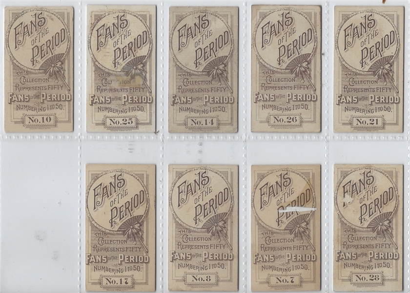 N7 Allen & Ginter Fans of the Period Lot of (9) Cards