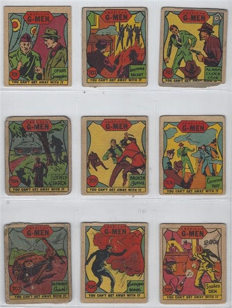 R13-2 American G-Men Complete Set of (48) Cards