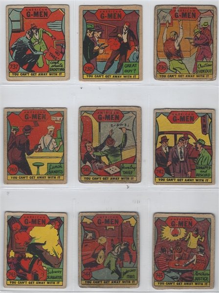 R13-2 American G-Men Complete Set of (48) Cards