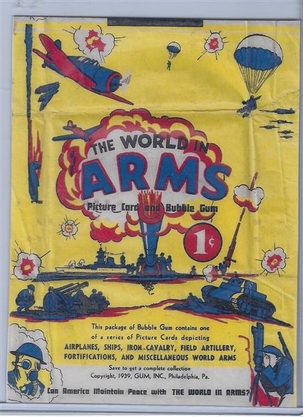 R173 Gum Inc World In Arms Complete Set of (48) Plus Reprint Wrapper