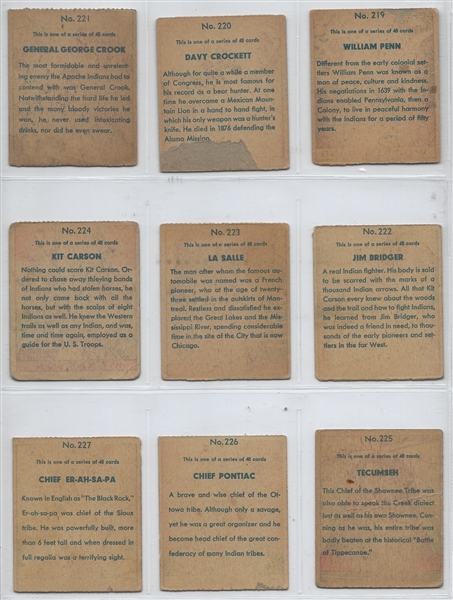 R128-2 Series of 48 Wild West Cards Complete set of (48)