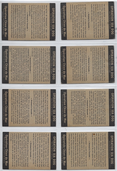 V339-9 Parkhurst Operation Sea Dog Complete Set of (50) Cards
