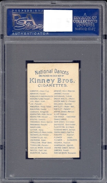 N225 Kinney Tobacco National Dances - Full Bleed Photos - Pair of PSA6 EM-MT Cards
