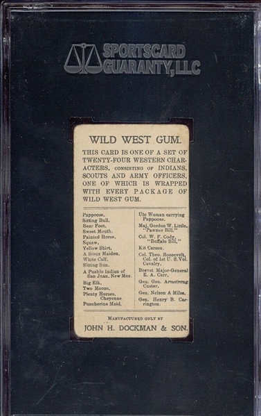 E50 Dockman & Sons Wild West Gum Sitting Bull SGC30