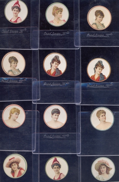 N228-2 Kinney Novelties Actress in Circle Lot of (44) Cards