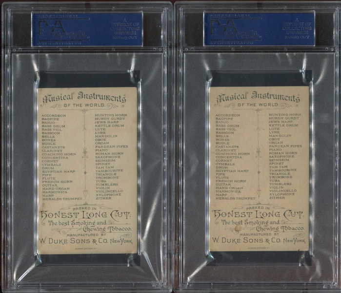 N121 Duke Tobacco Musical Instruments Lot of (4) PSA-Graded Cards
