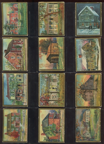 T69 Helmar Cigarettes Historical Homes Complete Set of (50) Cards