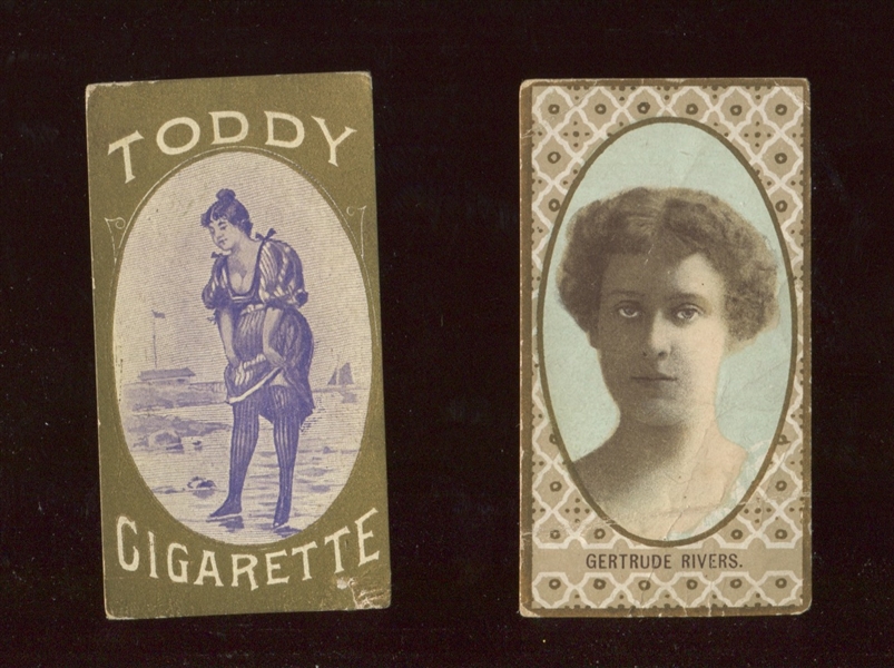 N437/N438 Drummond Tobacco Toddy Cigarettes Type Card Pair