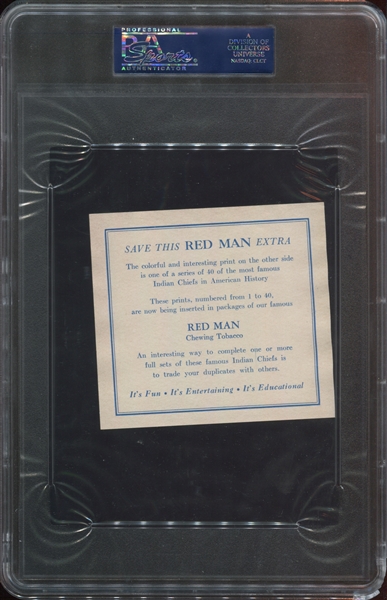 T129 Red Man Tobacco American Indian Chiefs Lot of (9) PSA-Graded Cards