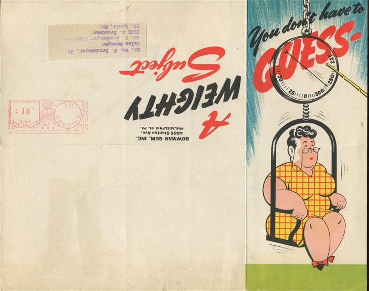 1950's Warren Bowman Advertising Sales Brochure Mailer