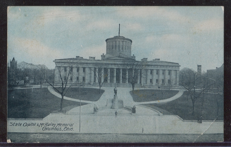 T135 Victor Tobacco Postcard - Ohio Capital at Columbus