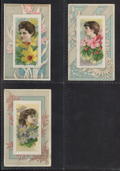 N106 Duke Honest Long Cut Fairest Flowers of the World Lot of (19) Cards