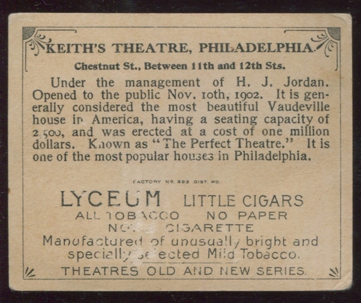 T108 Theatres Old and New Tough Lyceum-Backed Type Card