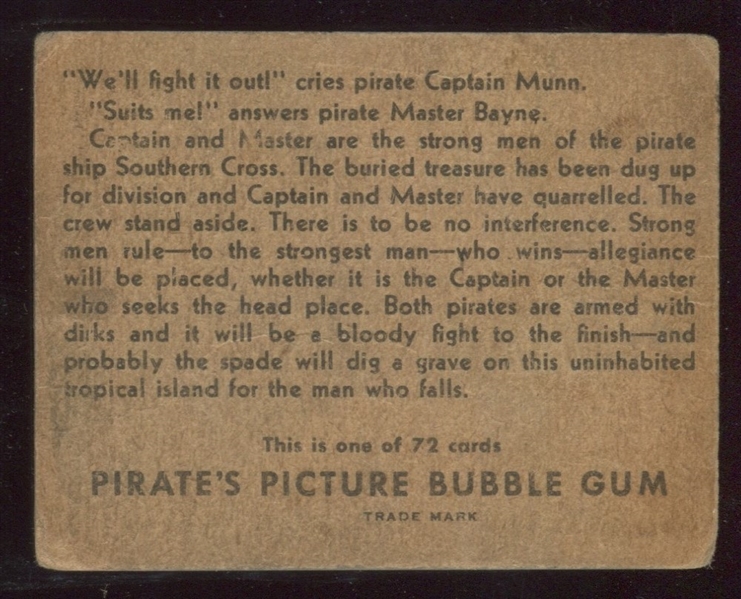 R109 Gum Inc Pirate Pictures Scarce Card #59 Fight at Pirate's Cove