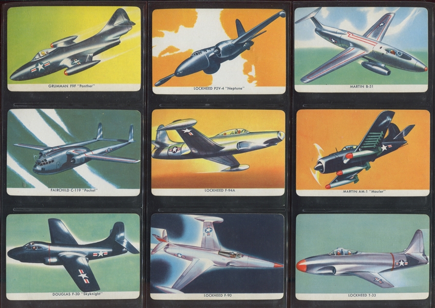 F279-18 Quaker Pack-O-Ten Warplanes Complete Set of (27) Cards
